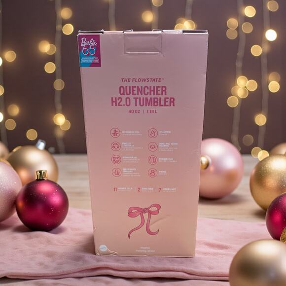 Barbie x Stanley 40oz Quencher Peaches N Cream Limited NEW Box Damage - Picture 5 of 6